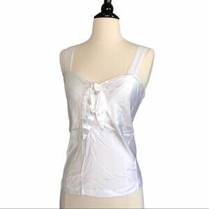 NWT Tina & Jo White Martini Twill Strap Cami Top